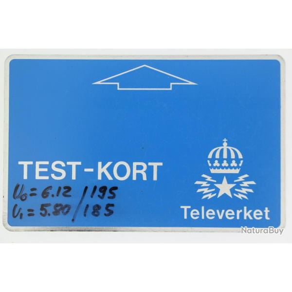 Tlcarte Landis & Gyr Test-Kort Televerket 1981 Sude