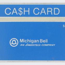 Cash Card Landis & Gyr Michigan Bell an American Company 0.40$ USA