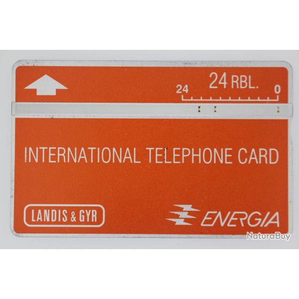 Tlcarte Landys & Gyr International Telephone Card Energia Russie URSS
