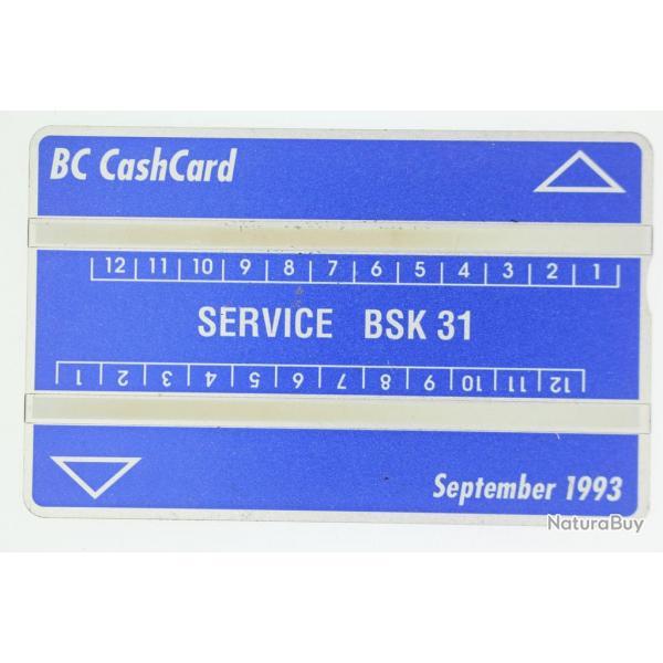 Tlcarte Landis & Gyr Service BSK 31 BC CashCard 1993