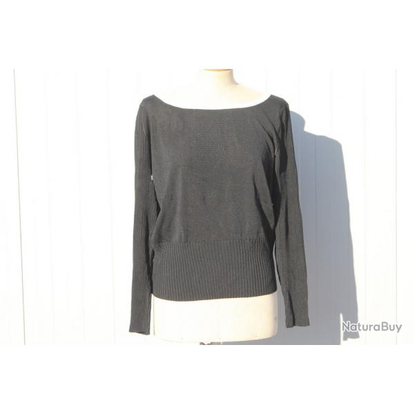 DIOR Pull noir  col blanc Coordonns T 44