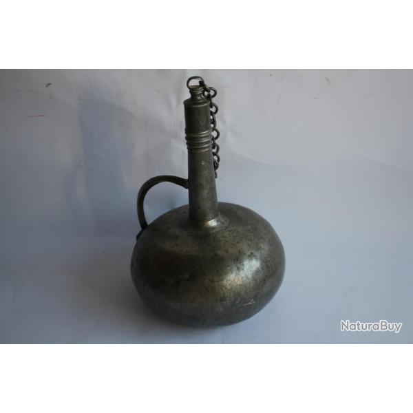 Ancienne Bouteille Ferrire tain BDS Fleur de lys Art populaire