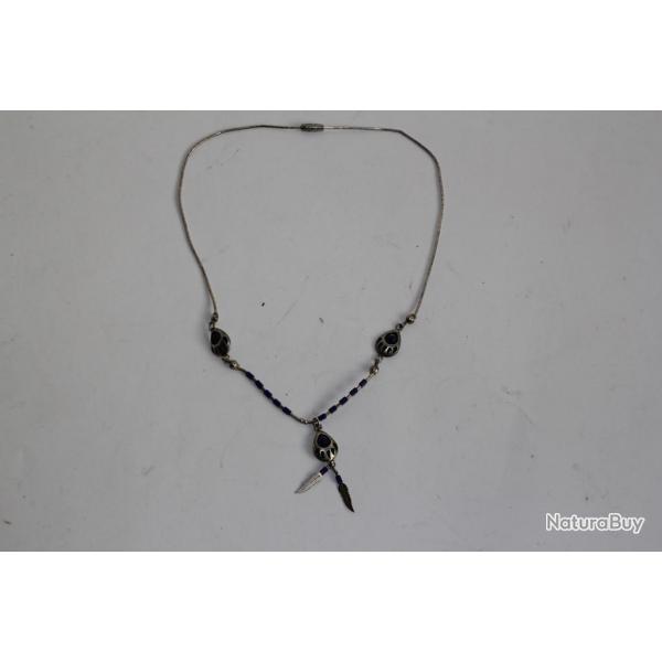 Collier ethnique Amrindien Navajo argent