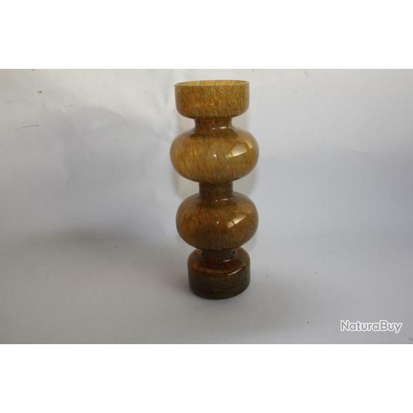 Vase design 1970 verre souffl