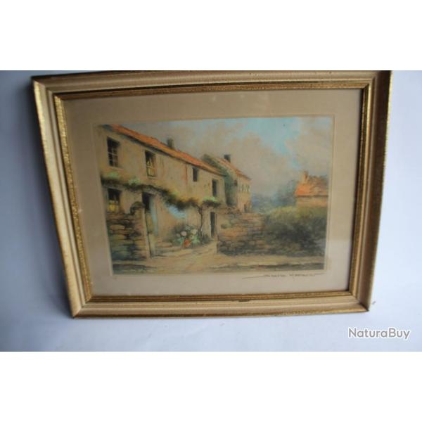 Eau-forte couleurs Simone HAUMONT