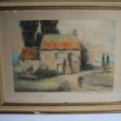 Eau-forte couleurs Simone HAUMONT