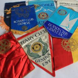Collection de 8 anciens fanions ROTARY CLUB