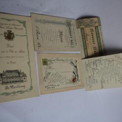 Anciens menus Union postale philatélique typographique