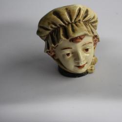 Tirelire à casser faïence Tête de femme