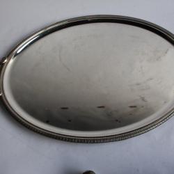 CHRISTOFLE Plateau ovale à anses Malmaison