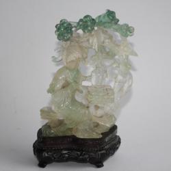 Sculpture quartz vert Chine Asie