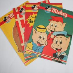 Mickey Magazine Octobre 1952 n°105 à n°108