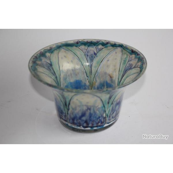 Vase verre maill Josep M. GOL (1897-1976)