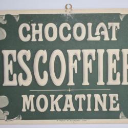 Ancien Carton publicitaire Chocolat Escoffier Mokatine Lyon