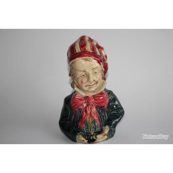 Tirelire  casser barbotine Personnage XIXe sicle