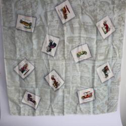 Foulard vintage soie automobiles