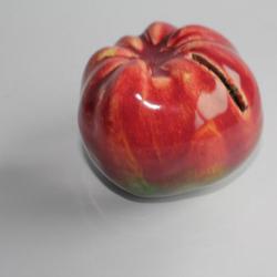 Ancienne tirelire à casser barbotine Tomate