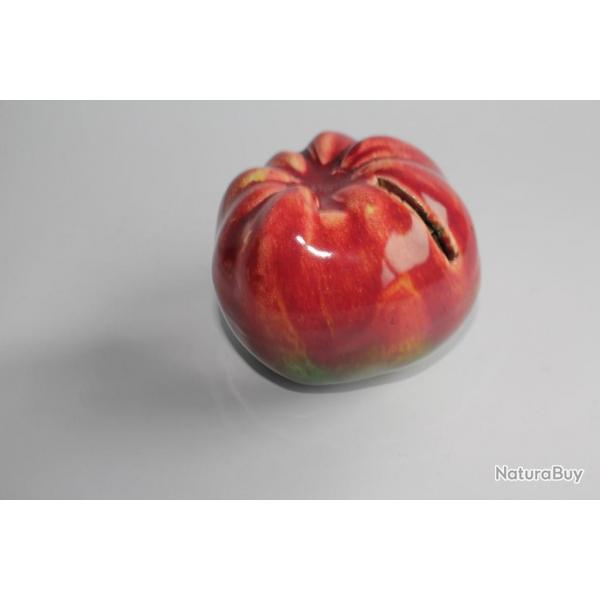 Ancienne tirelire  casser barbotine Tomate