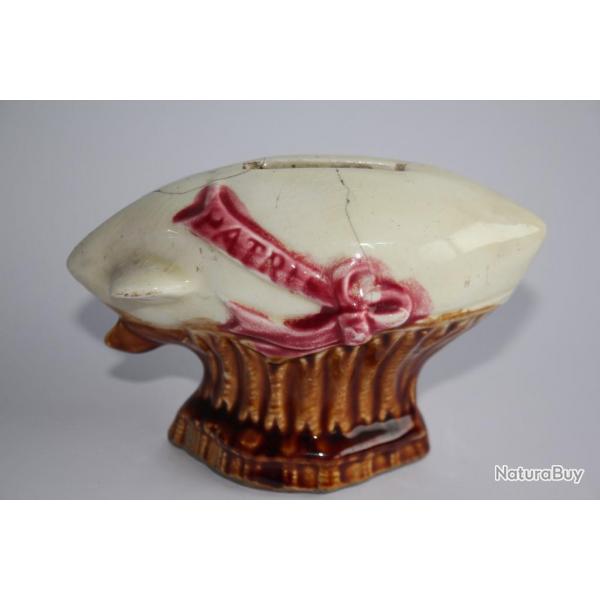 Tirelire  casser barbotine Zeppelin Patrie