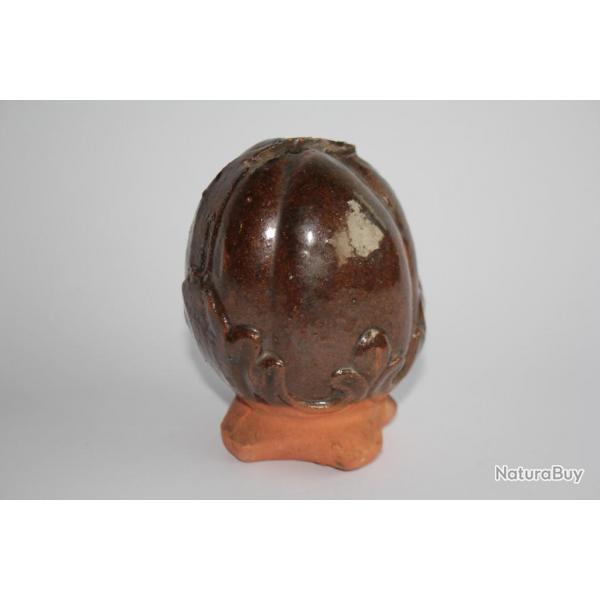 Ancienne tirelire  casser terre vernisse
