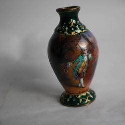 Vase émail Limoges
