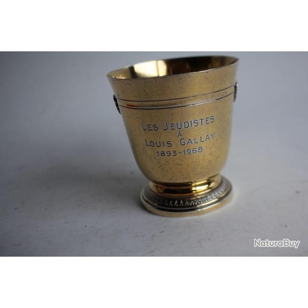 Gobelet vermeil Collet Les jeudistes Louis Gallay Club Alpin Suisse