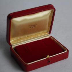 LOMBARD Écrin pour bijoux cuir rouge
