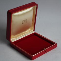 LOMBARD Écrin pour bijoux cuir rouge