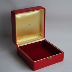 LOMBARD Écrin pour bijoux cuir rouge