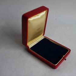 LOMBARD Écrin pour bijoux cuir rouge