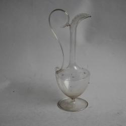 Ancien Vase soliflore verre soufflé Aiguière