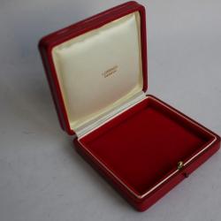 LOMBARD Écrin pour bijoux cuir rouge