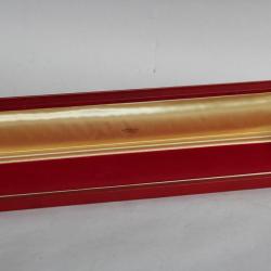 LOMBARD Écrin long pour bijoux cuir rouge