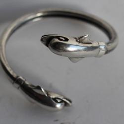 Bracelet jonc argent Dauphin bijoux