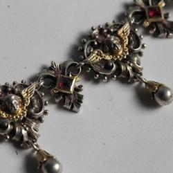 Collier Angelots argent grenats bijoux