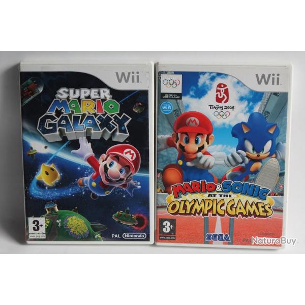 Jeux Wii Super Mario Galaxy + Mario & Sonic at the Olympic games