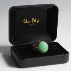 GILBERT ALBERT Bague argent et jade bijoux