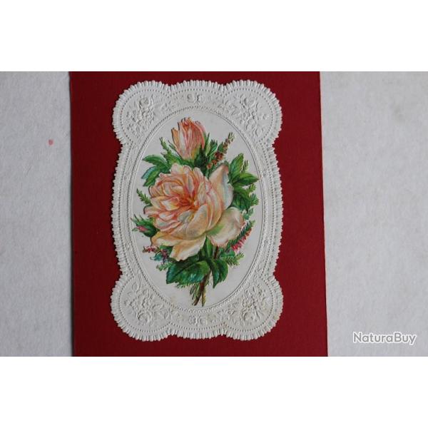 Chromo gaufr fleurs XIXe sicle Allemagne