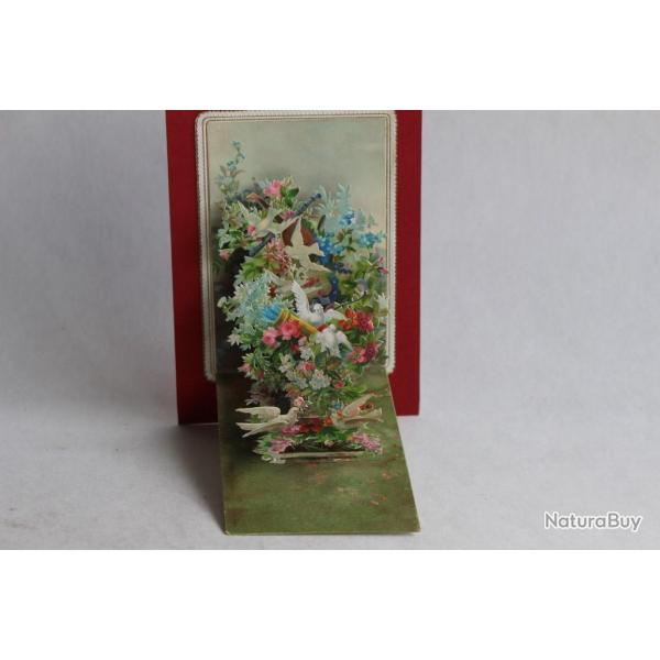 Image chromo dpliant XIXe sicle Colombes diorama Allemagne