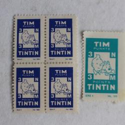 Points Tintin Hergé BD collection timbre