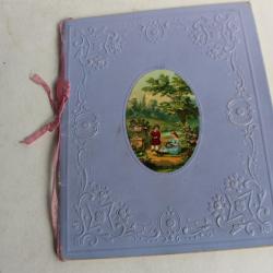 Cahier d'écolier voeux aux parents pour le nouvel an 1885