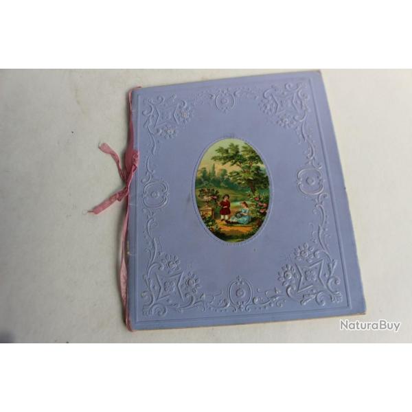 Cahier d'colier voeux aux parents pour le nouvel an 1885