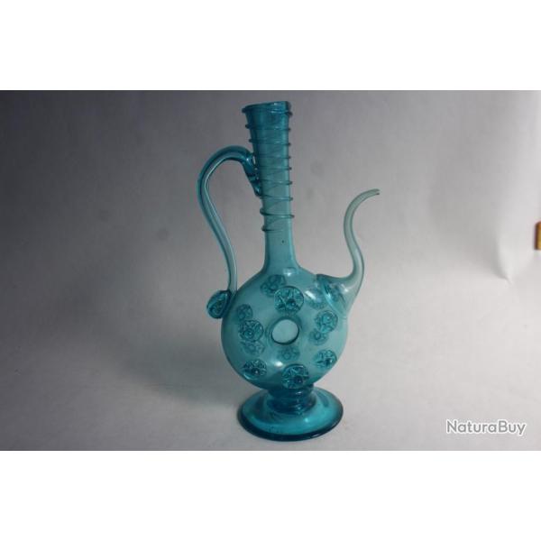 Ancienne carafe verre souffl burette