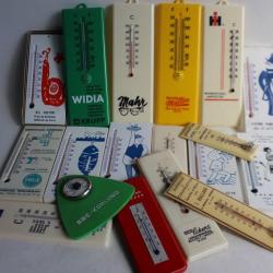 Collection de 18 thermomètres publicitaires