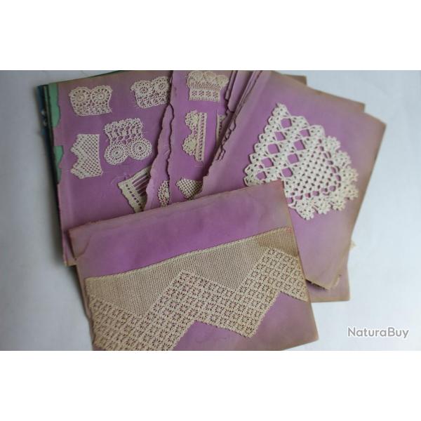 Essais de broderies XIXe sicle couture