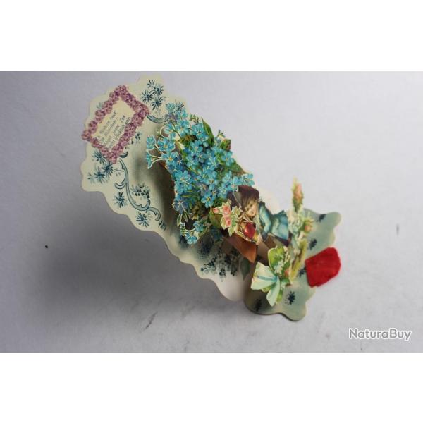 Image chromo a systme XIXe sicle Allemagne Flicitations diorama