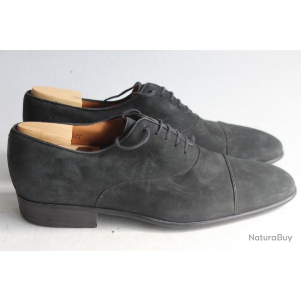 J.M Weston chaussures homme daim noir Derbies T 7D