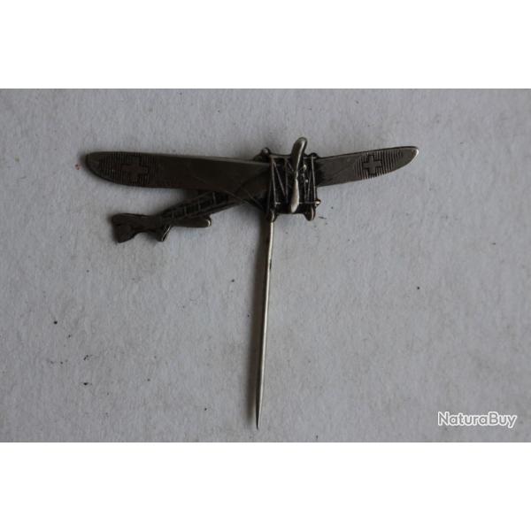 Ancienne pinglette meeting d'aviation Avion Suisse Huguenin