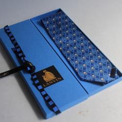 LANVIN Cravate soie bleue