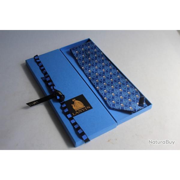 LANVIN Cravate soie bleue